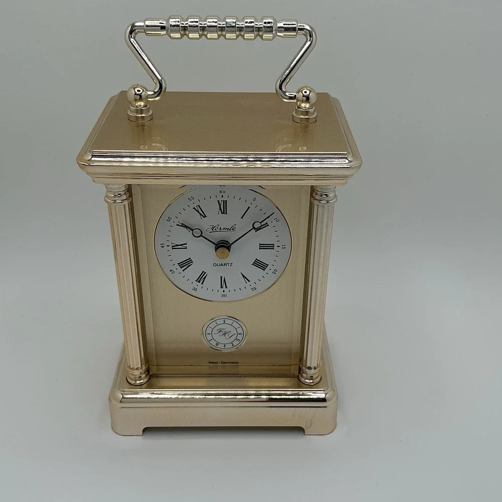 Vintage Style Table Mantel- silver Tone-Classic Decorative Timepiece